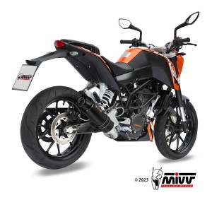 MIVV GP COMPLETE EXHAUST SYSTEM KTM DUKE 125 2011-2016, DEKAT BLACK/CARBON