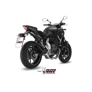 MIVV GP COMPLETE EXHAUST SYSTEM YAMAHA MT-07 2021-2024, DEKAT BLACK/CARBON HIGH MOUNT