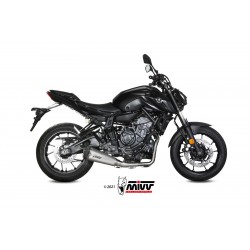 IMPIANTO DI SCARICO COMPLETO MIVV DELTA RACE YAMAHA MT-07 2021-2024, ACCIAIO/CARBONIO