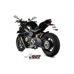 PAIR OF MIVV HEXAUST DUCATI STREETFIGHTER V4 2020, NOT APPROVED BLACK