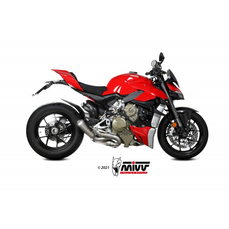 COPPIA TERMINALI MIVV X-M1 DUCATI STREETFIGHTER V4 2021-2022, NON OMOLOGATI TITANIO