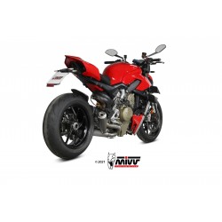 COPPIA TERMINALI MIVV X-M1 DUCATI STREETFIGHTER V4 2021-2022, NON OMOLOGATI TITANIO