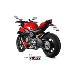 COPPIA TERMINALI MIVV X-M1 DUCATI STREETFIGHTER V4 2021-2022, NON OMOLOGATI TITANIO