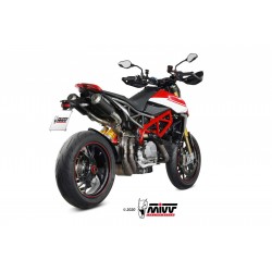 COPPIA TERMINALI MIVV MK3 DUCATI HYPERMOTARD 950 RVE 2021-2024, NON OMOLOGATO CARBONIO