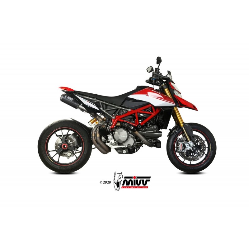 COPPIA TERMINALI MIVV MK3 DUCATI HYPERMOTARD 950 RVE 2021-2024, NON OMOLOGATO CARBONIO