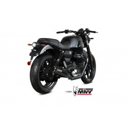 PAIR OF EXHAUST MIVV HR-1 MOTO GUZZI V7 STONE 850 2021-2024, DEKAT BLACK