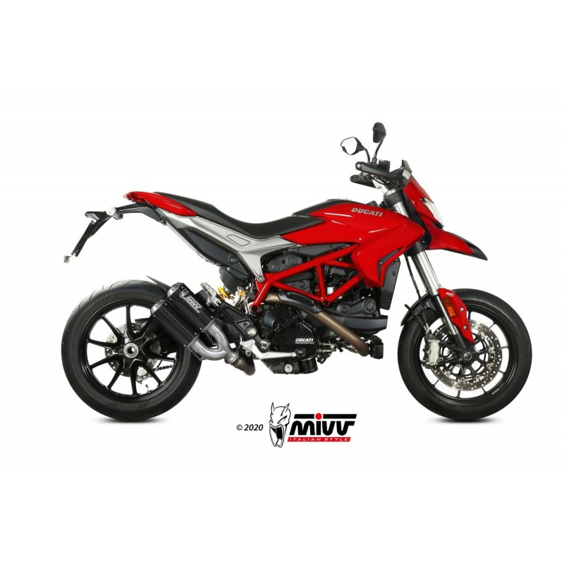 PAIR OF MIVV HEXAUST MK3 DUCATI HYPERMOTARD 939 2016-2018, NOT APPROVED CARBON