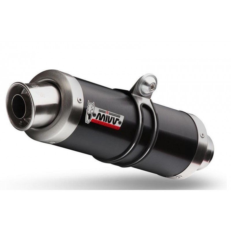 COPPIA TERMINALI MIVV GP DUCATI MONSTER 696 2008-2011, OMOLOGATI BLACK