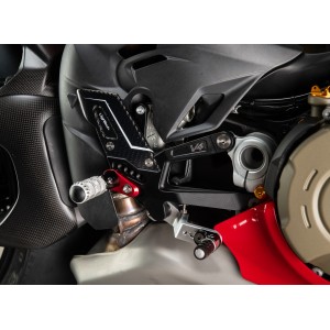 PEDANE ARRETRATE REGOLABILI LIGHTECH R-VERSION POGGIAPIEDI SNODATI DUCATI PANIGALE V4 2025 (STANDARD/ROVESCIATO)