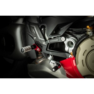 ADJUSTABLE REAR SETS LIGHTECH R-VERSION ARTICULATED FOOTRESTS DUCATI PANIGALE V4 2025 (STANDARD/REVERSE)