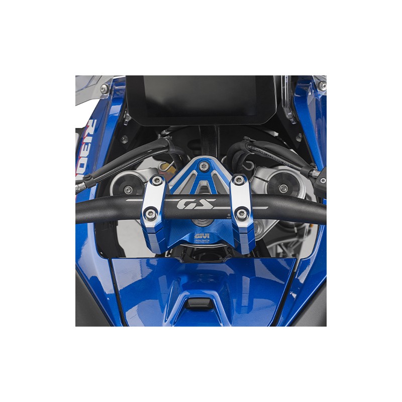 GIVI ALUMINUM HANDLEBAR RISERS BMW R 1300 GS ADVENTURE 2025, BLUE
