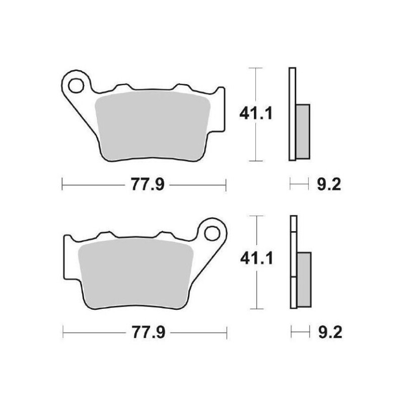 SET PASTIGLIE FRENO POSTERIORI SINTERIZZATE SBS 675 LS TRIUMPH TIGER 1200 GT 2022-2024
