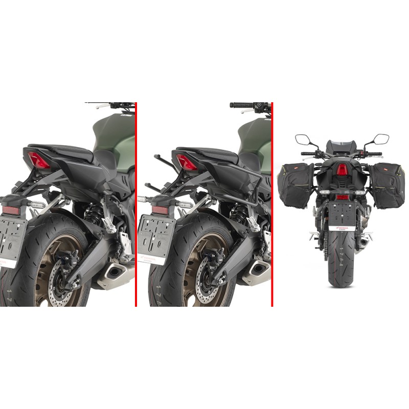 CHASIS GIVI REMOVE-X TR6709 DE FIJACION RAPIDA PARA ALFORJAS BLANDAS LATERALES HONDA CB 650 R 2024