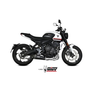 MIVV DELTA RACE COMPLETE EXHAUST SYSTEM TRIUMPH TRIDENT 660 2021-2024, DEKAT BLACK/CARBON
