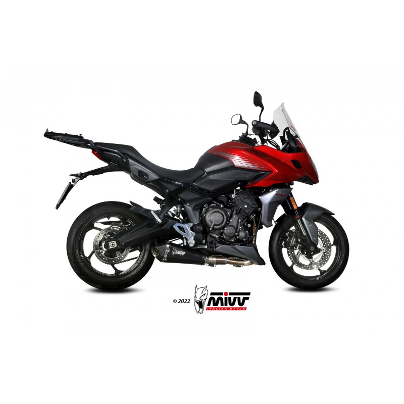 MIVV DELTA RACE COMPLETE EXHAUST SYSTEM TRIUMPH TIGER SPORT 660 2022-2024, DEKAT BLACK/CARBON