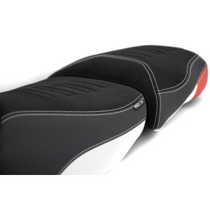 SELLA PILOTA ISOTTA RIALZATA BMW R 1250 GS 2021-2024, BIANCA/ROSSA/BLU