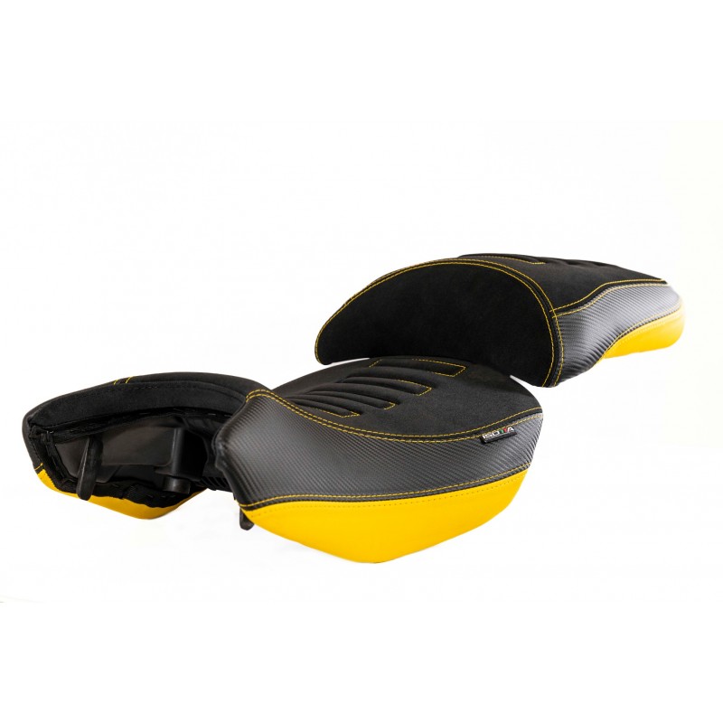 ISOTTA LOWERED RIDER SEAT -2,5 cm WITH PROSTATIC CHANNEL BENELLI TRK 502 2021-2024, YELLOW