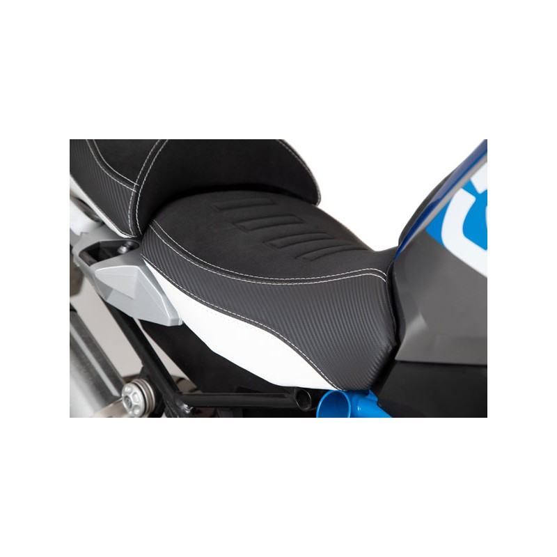 ISOTTA LOWERED RIDER SEAT -2 cm BMW R 1250 GS 2018-2020, WHITE/RED/BLUE