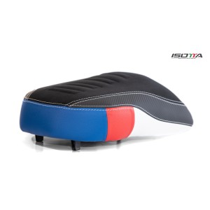 SELLA PASSEGGERO ISOTTA BMW R 1250 GS 2021-2024, BIANCA/ROSSA/BLU