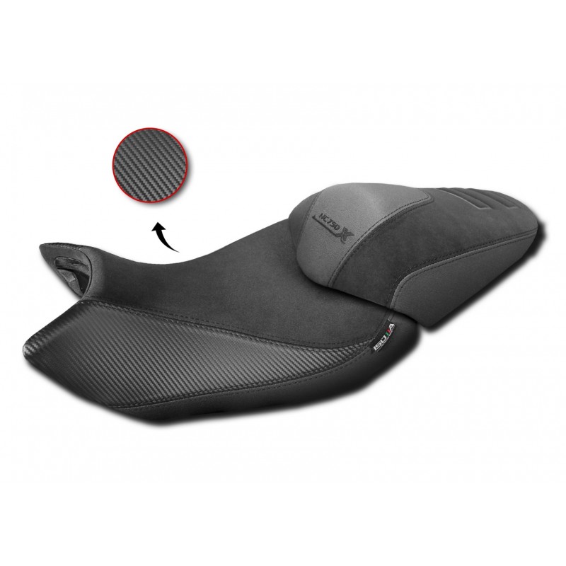 SELLA PASSEGGERO ISOTTA COMFORT HONDA NC 750 X 2021-2024, TRIPLE BLACK