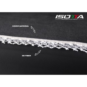 RIVESTIMENTO SELLA ISOTTA COMFORT MOTO GUZZI V85 TT 2021-2023, NERO CON PARTICOLARI GRIGI E ROSSI