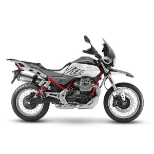 RIVESTIMENTO SELLA ISOTTA COMFORT MOTO GUZZI V85 TT 2021-2023, NERO CON PARTICOLARI GRIGI E BIANCHI