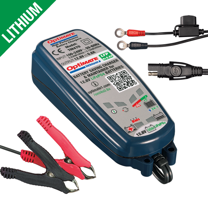 OPTIMATE LITHIUM 4S 0,8A BATTERY CHARGER WITH SPECIFIC MAINTENANCE FUNCTION FOR LITHIUM BATTERIES