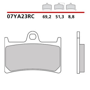 PASTILLAS DE FRENO DELANTERAS CARBON CERAMIC BREMBO YAMAHA MT-07 2025 (RC COMPOUND)