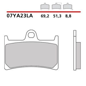 SET VORDERER SINTER BREMSBELÄGE BREMBO YAMAHA MT-07 2025 (LA COMPOUND)