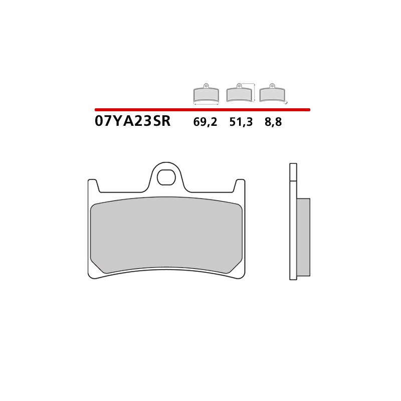 SET VORDERER SINTER BREMSBELÄGE BREMBO YAMAHA MT-07 2025 (SR COMPOUND)
