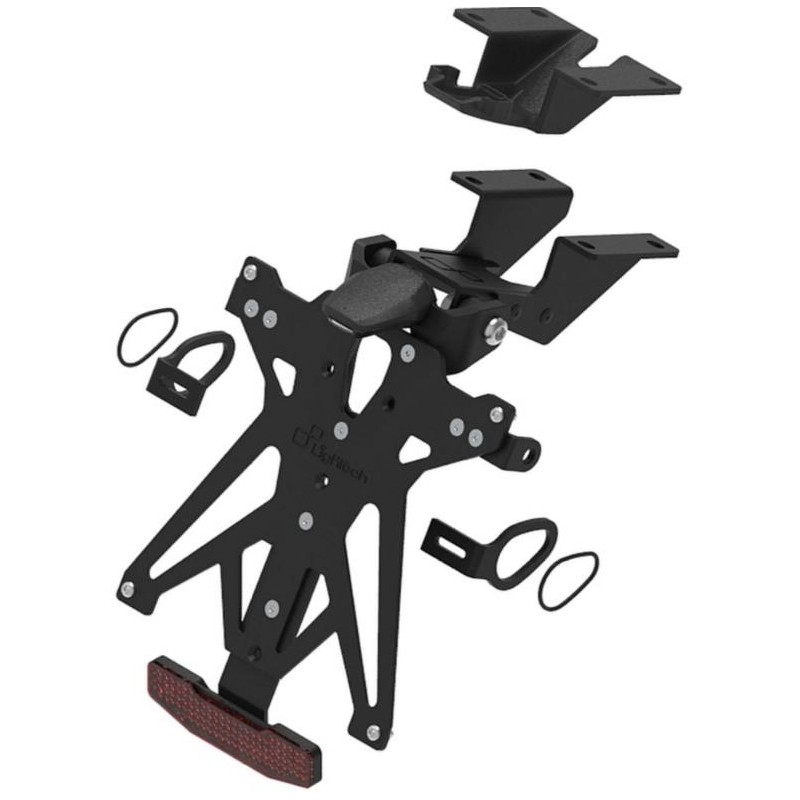 LIGHTECH KENNZEICHENHALTER-KIT YAMAHA MT-07 2025, EINSTELLBAR