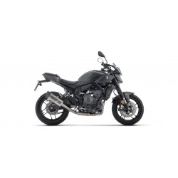 ARROW INDY RACE FULL EXHAUST SYSTEM EVO YAMAHA MT-07 2025 (EURO 5+), TITANIUM/CARBON, CATALYTIC