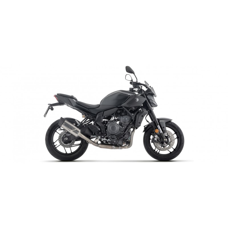 ARROW INDY RACE FULL EXHAUST SYSTEM EVO YAMAHA MT-07 2025 (EURO 5+), TITANIUM/CARBON, CATALYTIC
