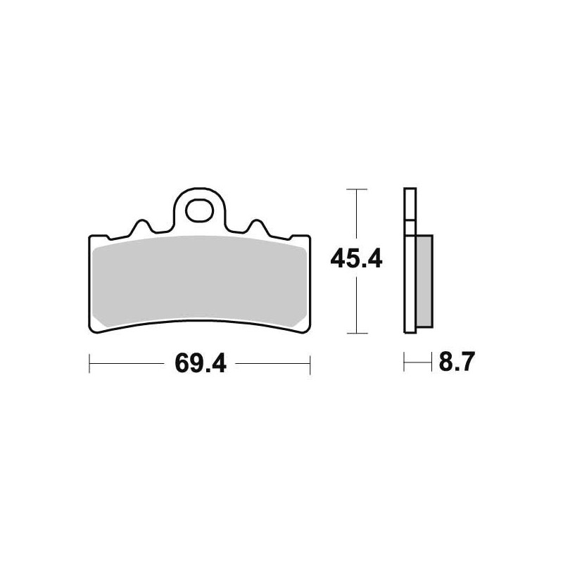 SET PASTIGLIE FRENO ANTERIORI CERAMICA SBS 877 HF FANTIC CABALLERO SCRAMBLER 500 2021-2024