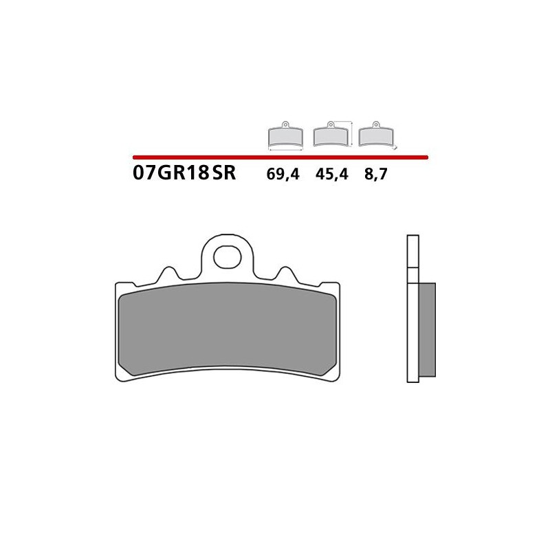 BREMBO SINTERED FRONT PADS SET FANTIC CABALLERO SCRAMBLER 500 2021-2024 (SR COMPOUND)