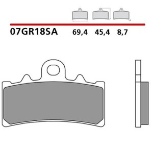 SET PASTIGLIE FRENO ANTERIORI SINTERIZZATE BREMBO FANTIC CABALLERO SCRAMBLER 500 2021-2024 (MESCOLA SA)