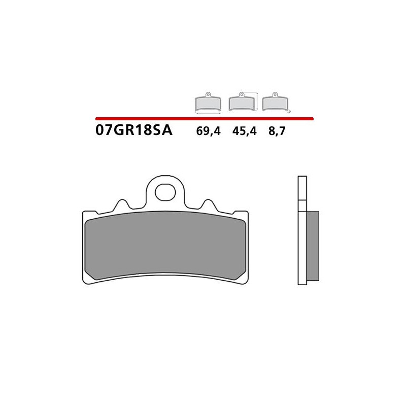 SET PASTIGLIE FRENO ANTERIORI SINTERIZZATE BREMBO FANTIC CABALLERO SCRAMBLER 500 2021-2024 (MESCOLA SA)