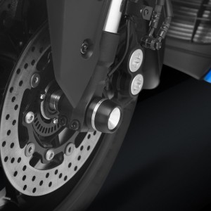 COPPIA TAMPONI PROTEZIONE RUOTA ANTERIORE RIZOMA YAMAHA T-MAX 560 2025, SILVER