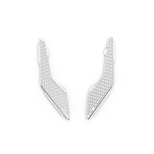 PAR DE INSERTOS DE REPOSAPIÉS DELANTERO RIZOMA YAMAHA T-MAX 560 2025-2026, SILVER