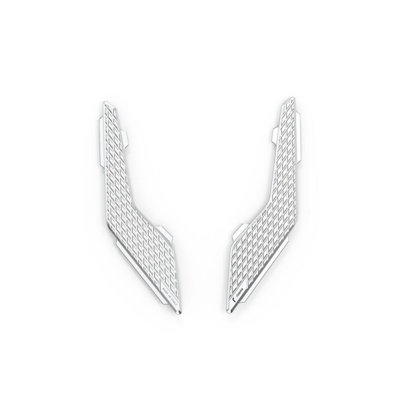 COPPIA INSERTI POGGIAPIEDI FRONTALI RIZOMA YAMAHA T-MAX 560 2025-2026, SILVER