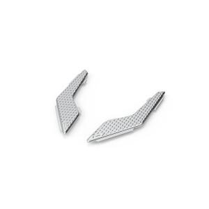 PAIR OF FRONT FOOTREST INSERTS RIZOMA YAMAHA T-MAX 560 2025-2026, SILVER