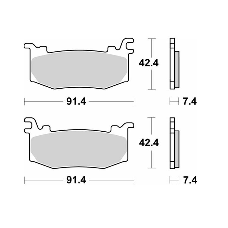 PASTILLAS DE FRENO DELANTERAS RACING SBS 1012 DS-2 APRILIA RSV4 2025
