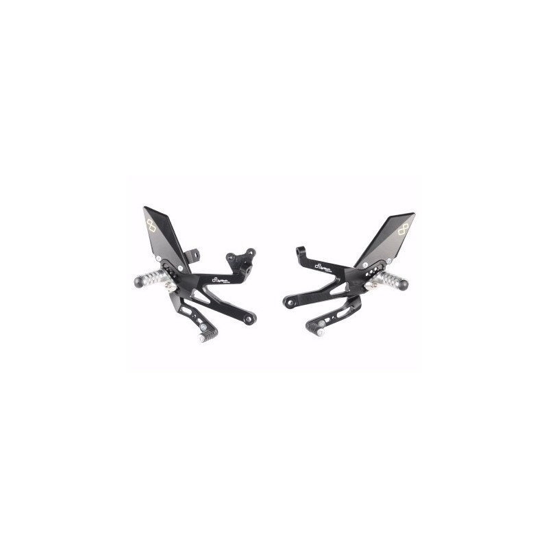 LIGHTECH ADJUSTABLE REAR SETS WITH ARTICULATED FOOTRESTS DUCATI STREETFIGHTER V4 2023-2024