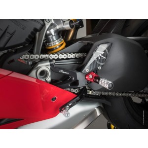 ADJUSTABLE REAR SETS LIGHTECH R-VERSION ARTICULATED FOOTRESTS DUCATI PANIGALE V4 2021 (STANDARD/REVERSE)