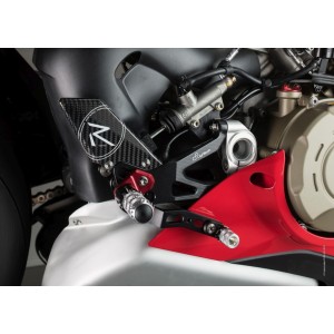 ADJUSTABLE REAR SETS LIGHTECH R-VERSION ARTICULATED FOOTRESTS DUCATI PANIGALE V4 2022-2024 (STANDARD/REVERSE)