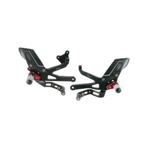 PEDANE ARRETRATE REGOLABILI LIGHTECH R-VERSION POGGIAPIEDI SNODATI DUCATI PANIGALE V4 2022-2024 (STANDARD/ROVESCIATO)