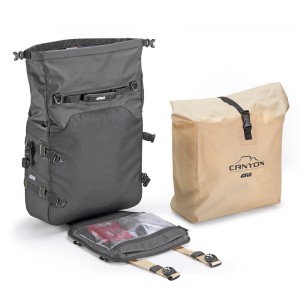 PAIR OF GIVI CANYON SIDE BAGS, 25 LITERS