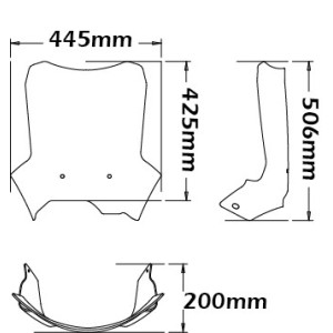 CUPOLINO ISOTTA ALTA PROTEZIONE BMW F 700 GS 2013-2017, TRASPARENTE