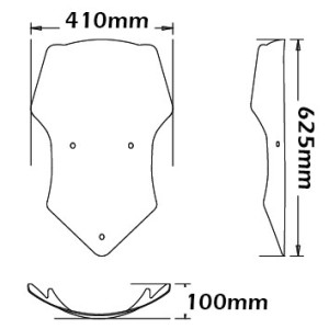 ISOTTA HIGH PROTECTION WINDSCREEN DUCATI MULTISTRADA 1200 2013-2014, LIGHT SMOKE
