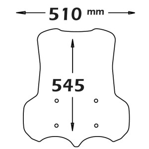 CUPOLINO ISOTTA ALTA PROTEZIONE MOTO GUZZI V85 TT 2021-2023, FUME' CHIARO